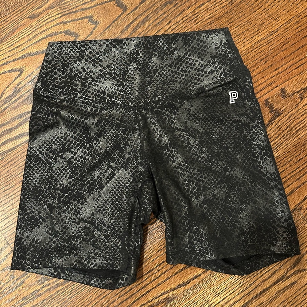 PINK Victoria's Secret Black Snake Print Bike Shorts